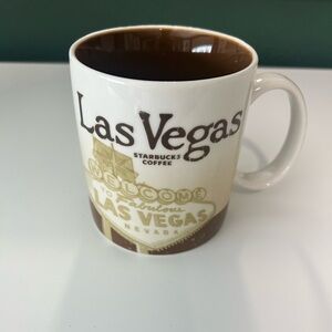 2012 Starbucks Las Vegas Brown and Cream Ceramic Coffee Mug